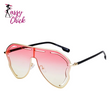 Oversized One-Piece Pilot Punk Sunglasses Sassy Chick Logo