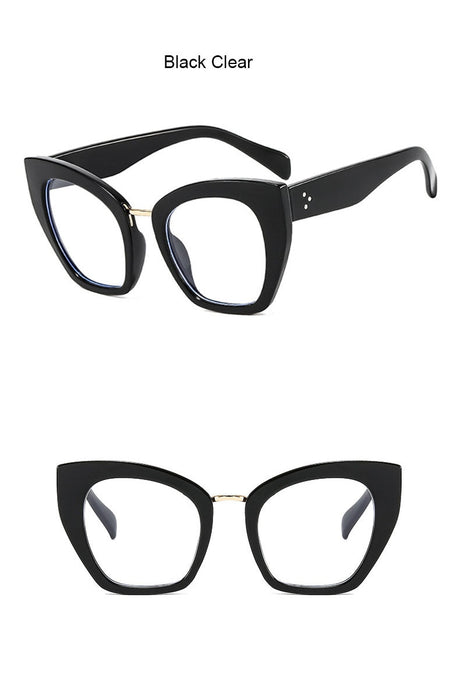 Oversized Retro Cat Eye Eyewear black
