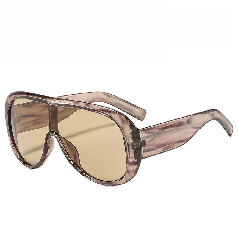 Gray Oversized Retro Square Gradient UV400 Sunglasses