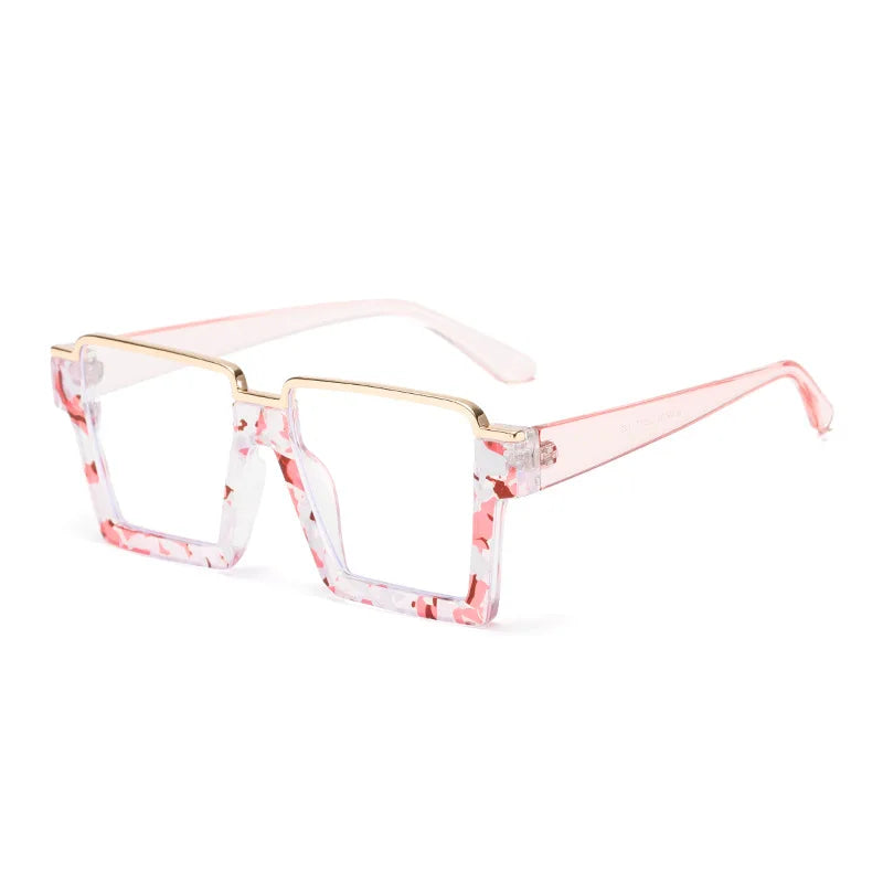Transparent Pink Oversized Scratch Resistant Lenses Reading Glasses