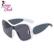 Oversized Shield Sunglasses Sassy Chick Logo
