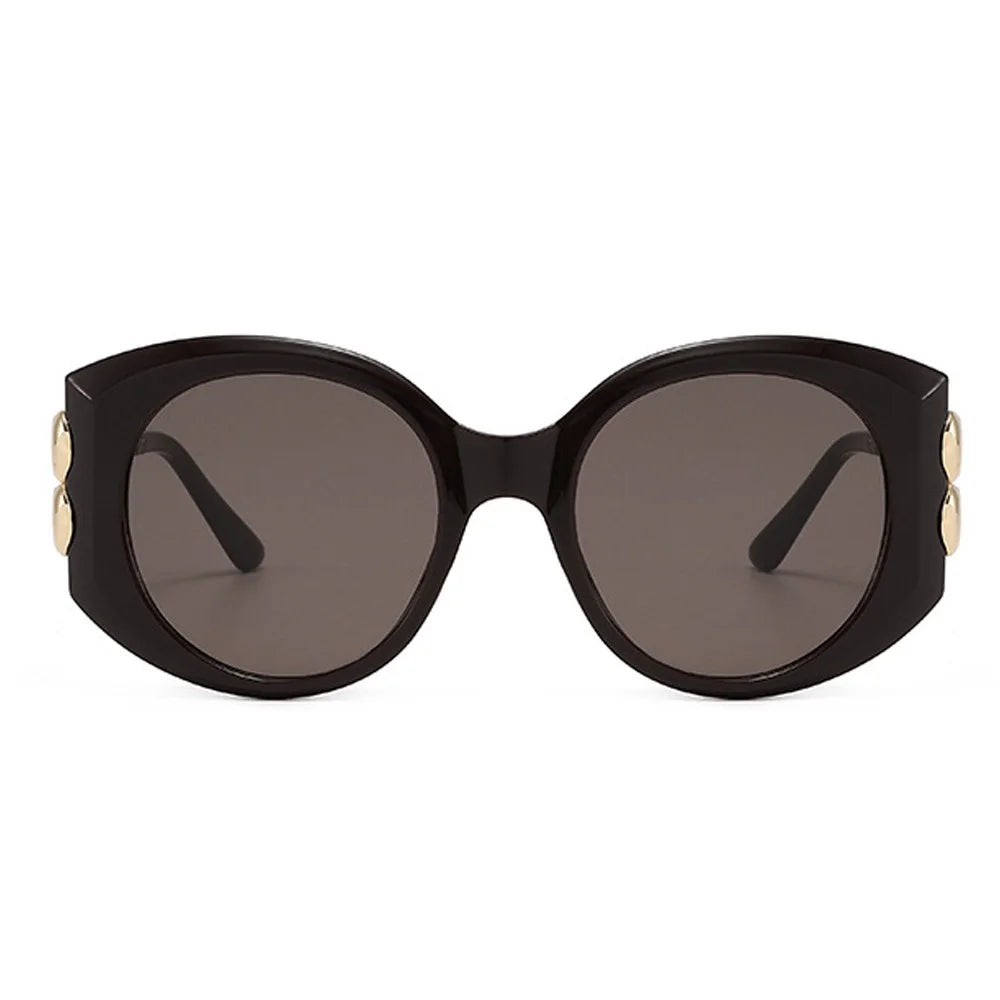 Black Oversized Square Cat Eye Fashion Sunglasses