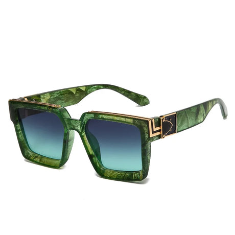 Oversized Square Travel Sunglasses green