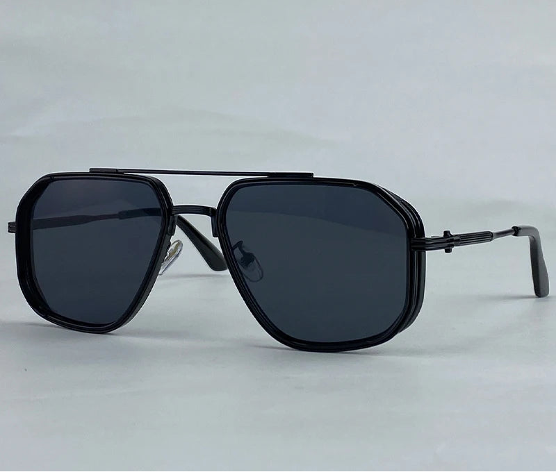 Oversized Steampunk Square Sunglasses