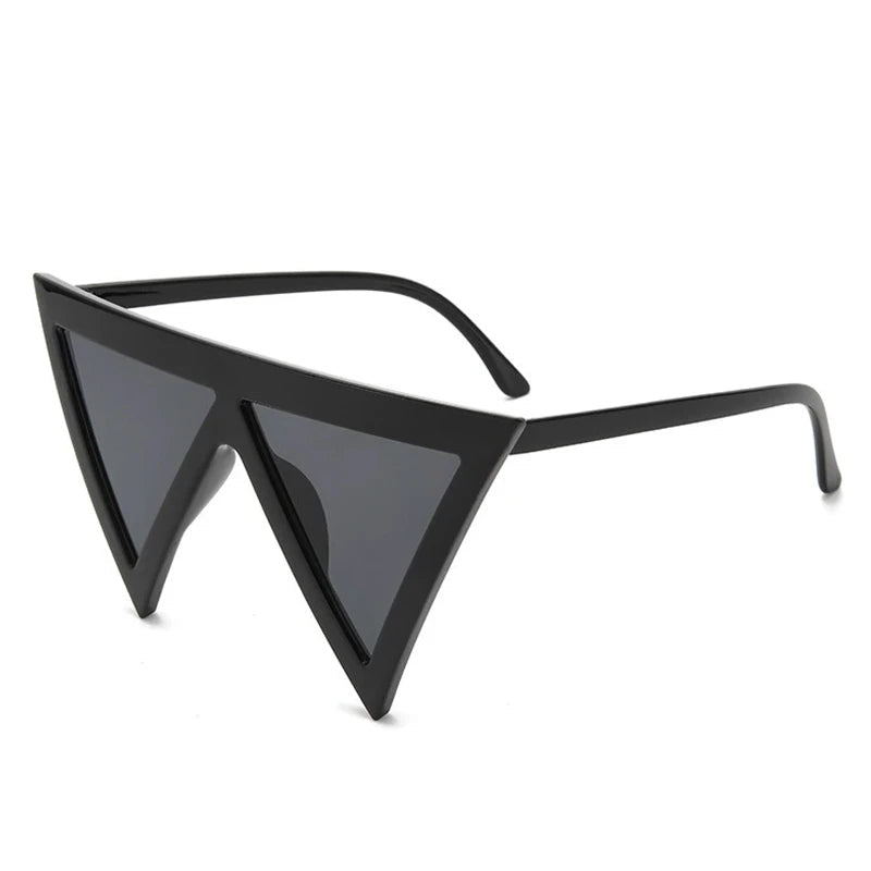 black Oversized Triangle Punk Sunglasses