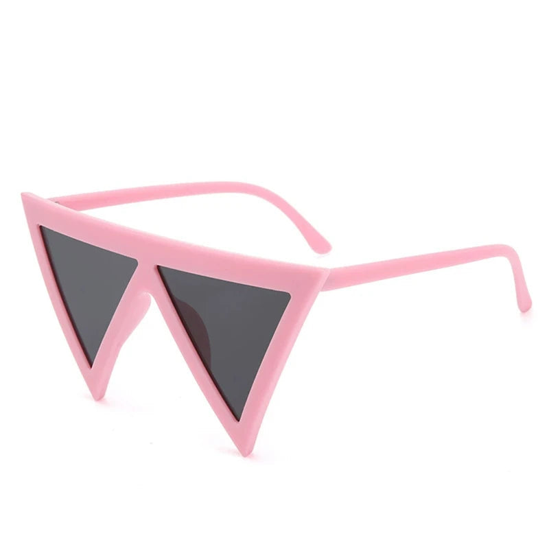 pink Oversized Triangle Punk Sunglasses
