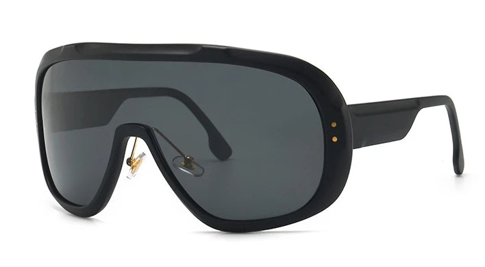 Black Oversized UV400 Goggle Sunglasses