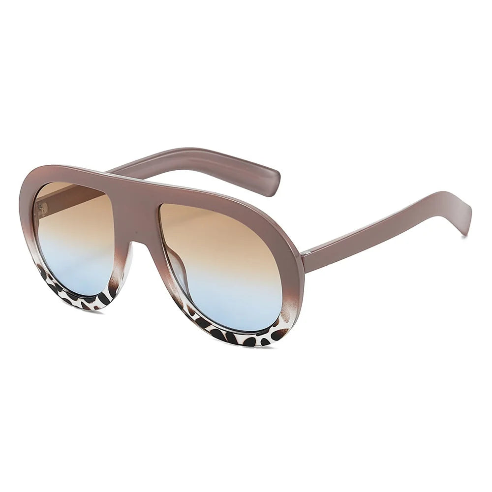 Oversized UV400 Patchwork Ladies Driving Sunglasses