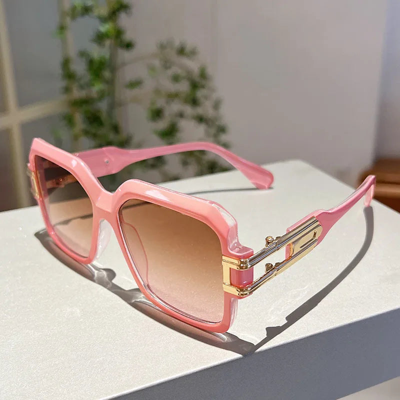 Pink Oversized Vintage Square Sunglasses