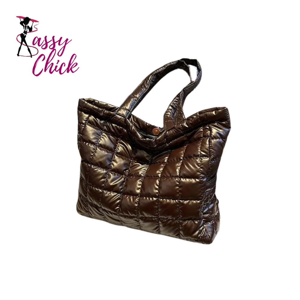 Padded Cotton Totes Handbag Sassy Chick Logo