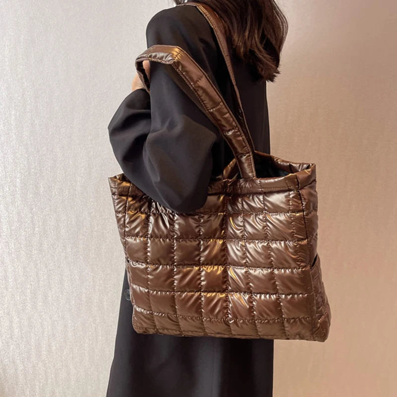 Model using Padded Cotton Totes Handbag