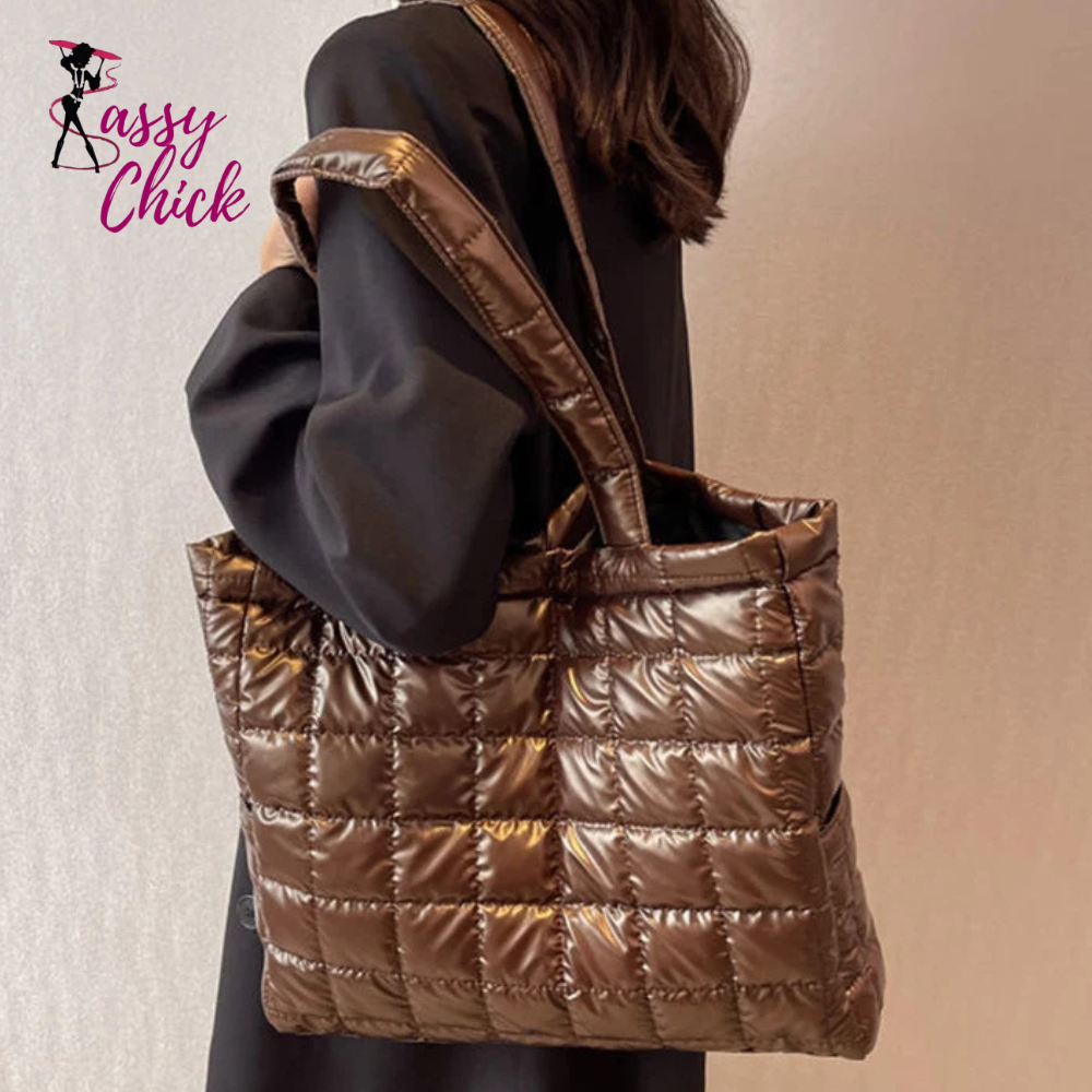 Padded Cotton Totes Handbag Sassy Chick Logo
