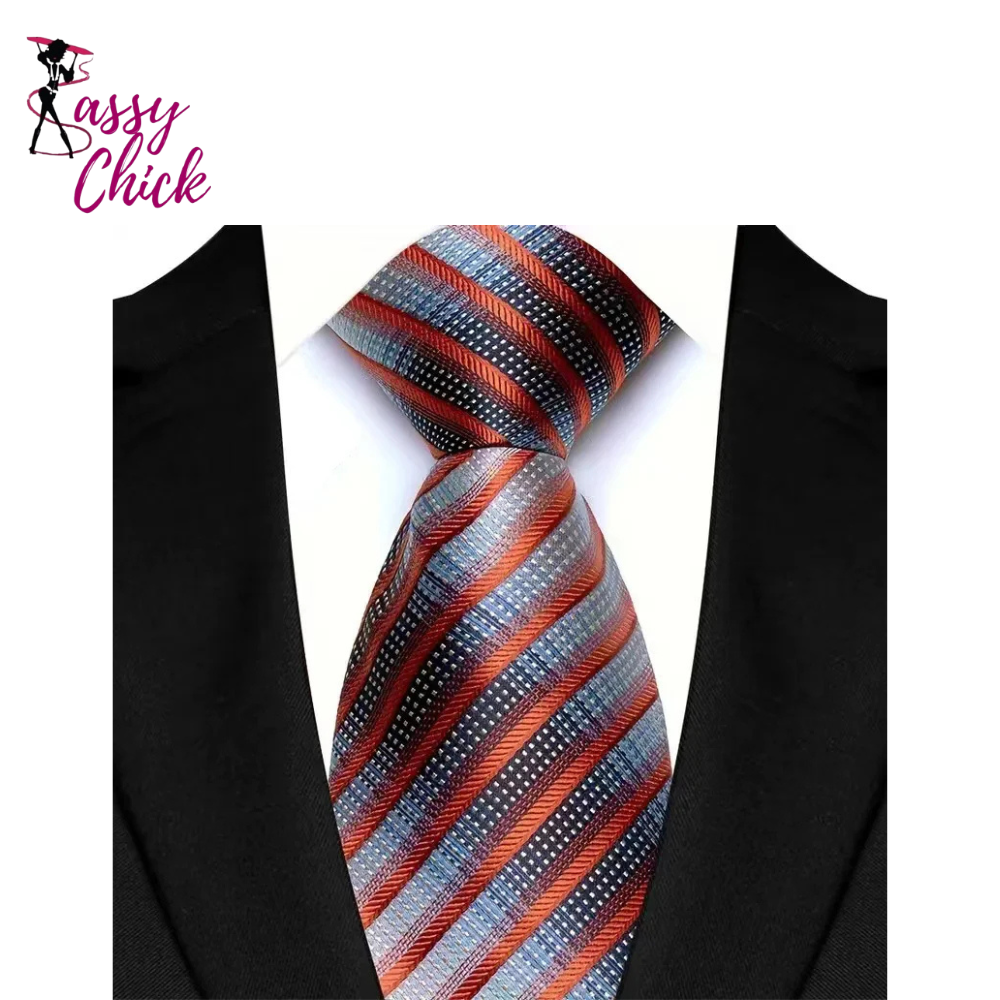 Paisley For Man Groom Jacquard Woven Necktie Sassy Chick Logo