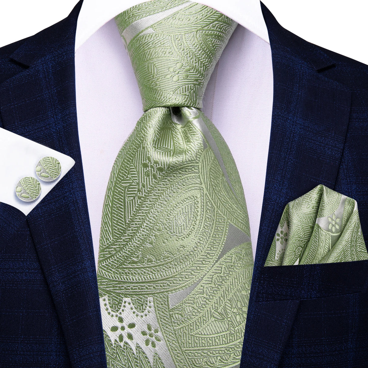 floral pattern tie set