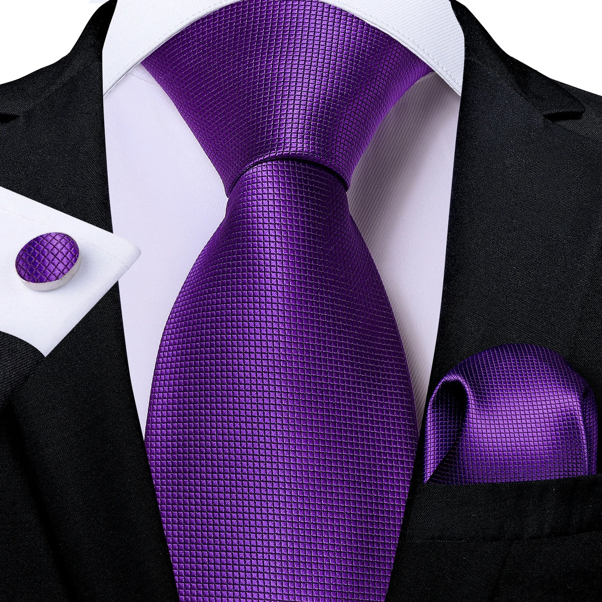 Paisley Silk Polyester Men's Ties purple