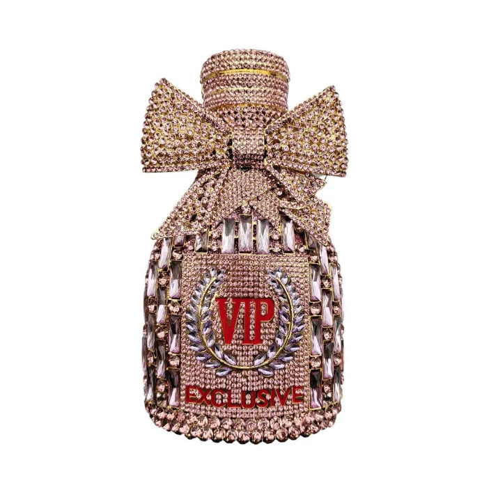 Party Cheers Bottle Gems Evening Bridal Crystal Clutch Purse