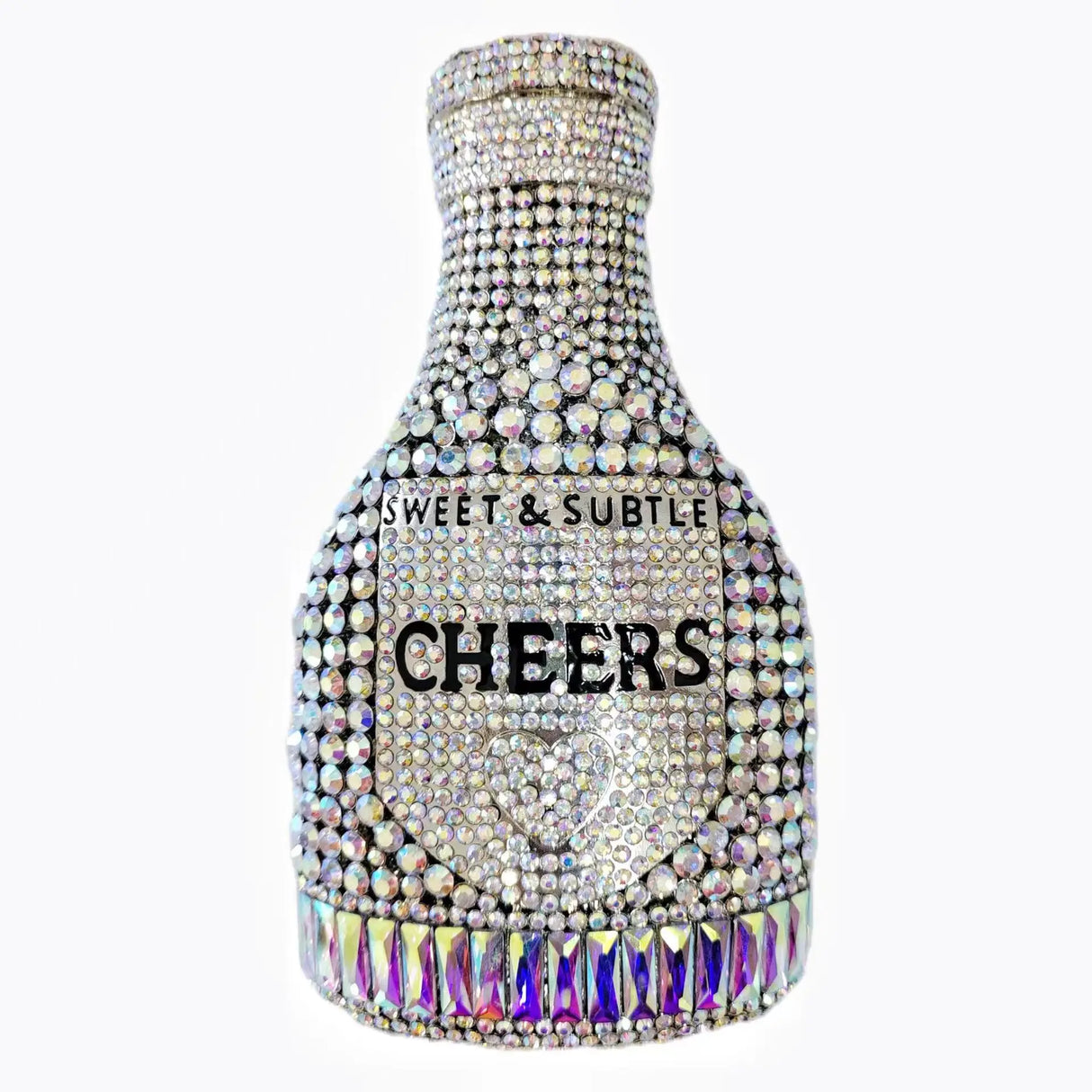 Party Cheers Bottle Gems Evening Bridal Crystal Clutch Purse