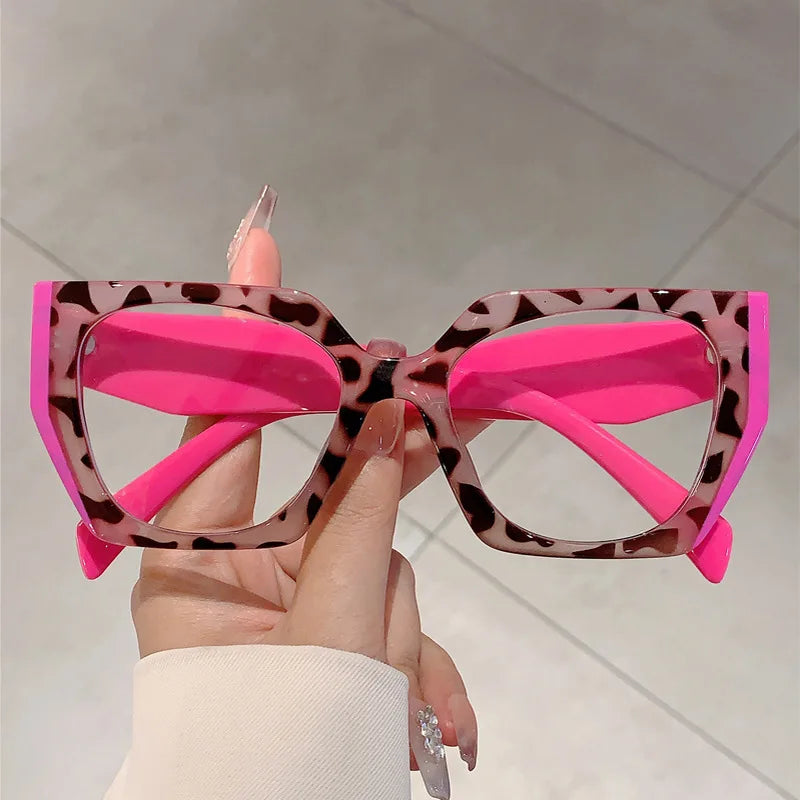 leopard Pink Elegant Cat Eye Glasses
