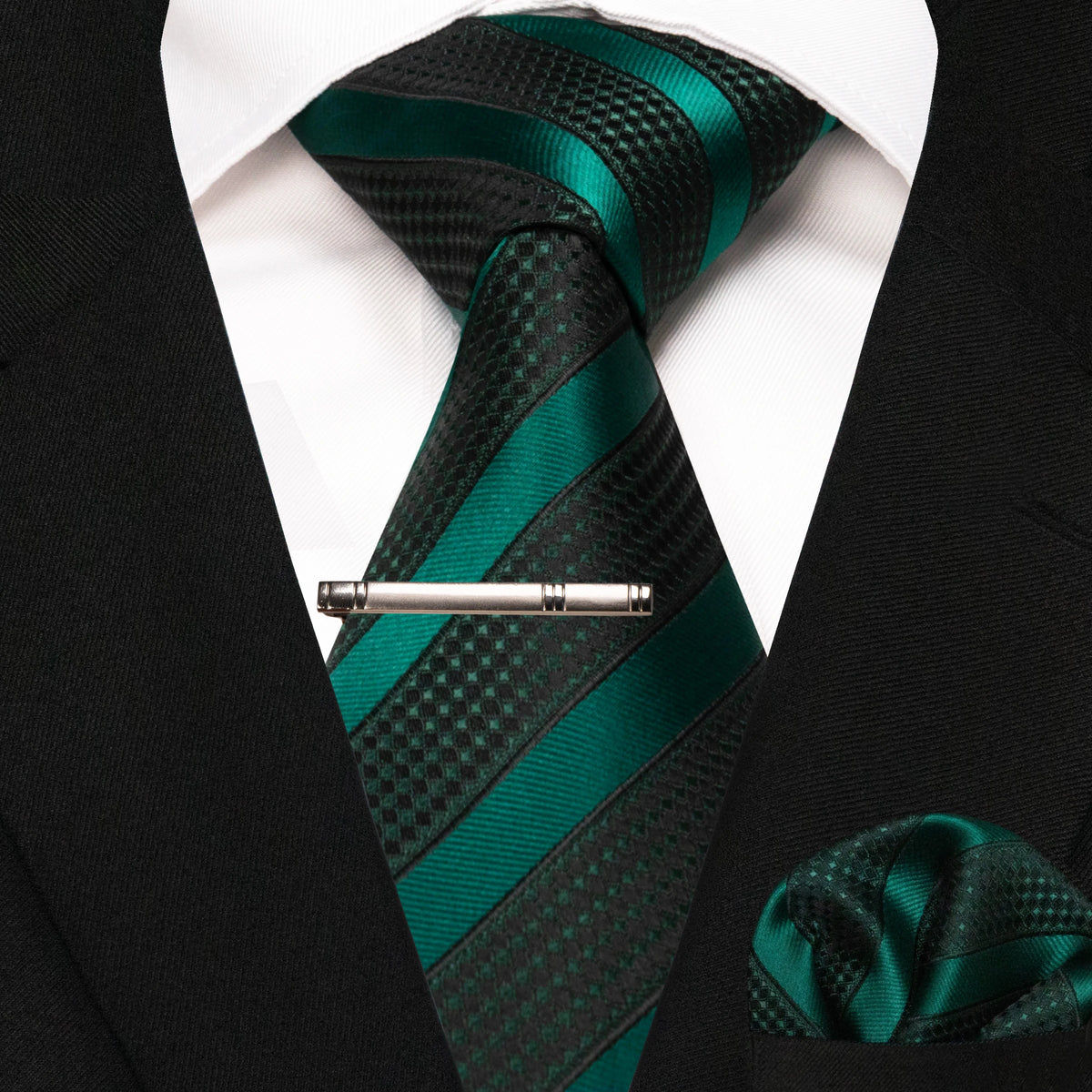 Plaid Stripe Men Fashion Silk Wedding Tie