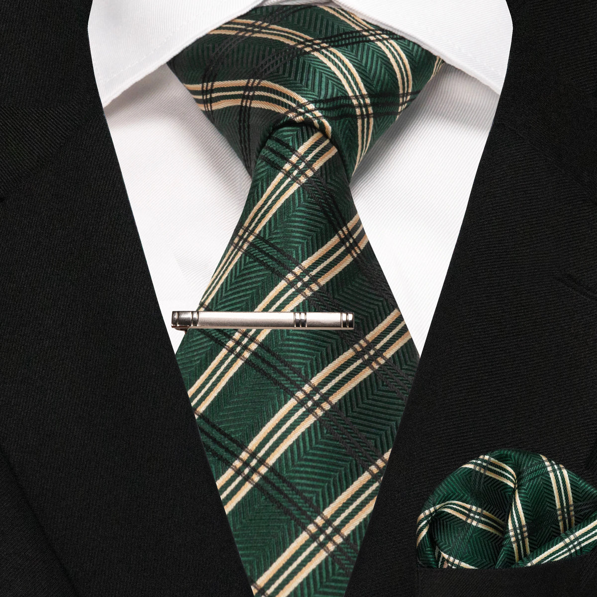 Plaid Stripe Men Fashion Silk Wedding Tie