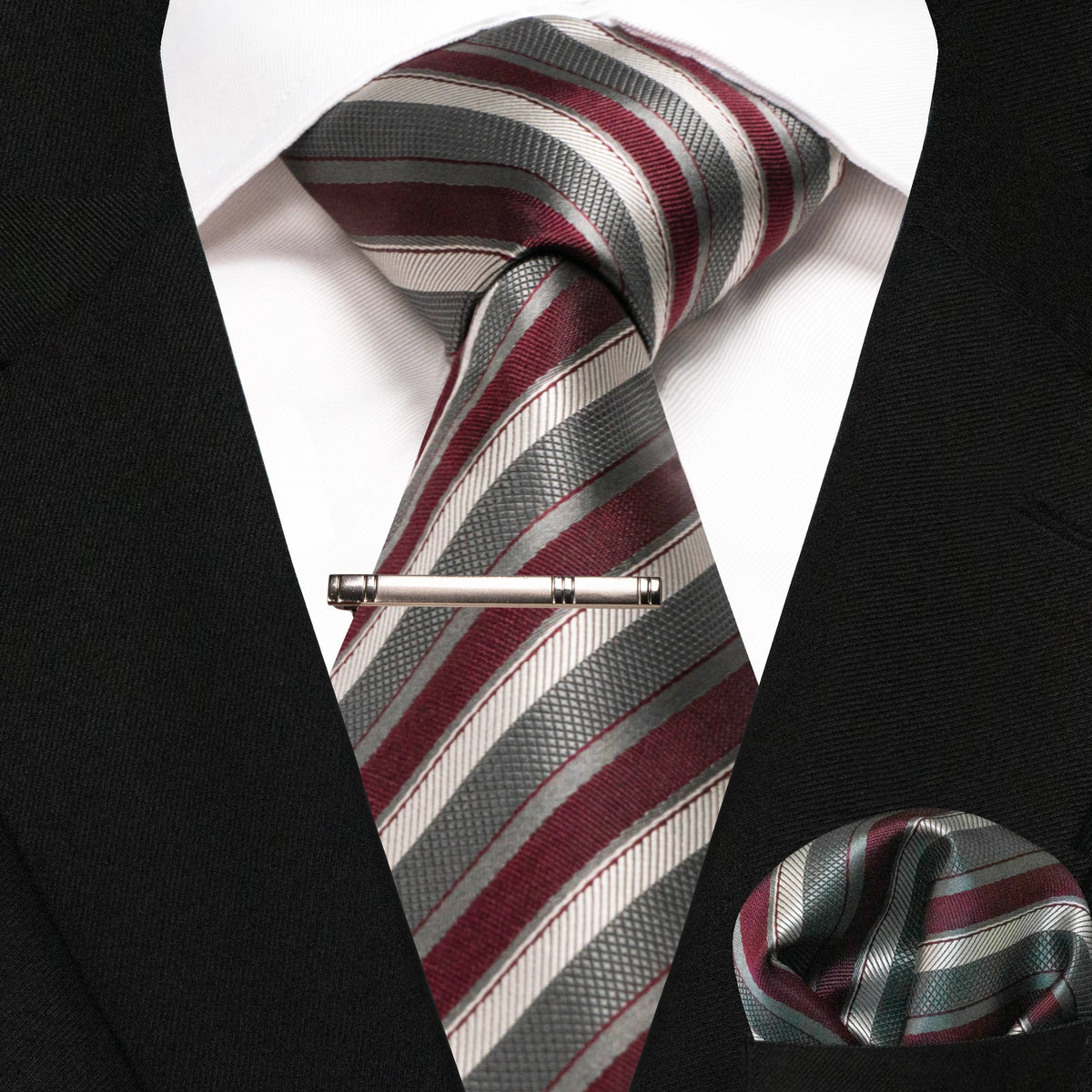 Plaid Stripe Men Fashion Silk Wedding Tie