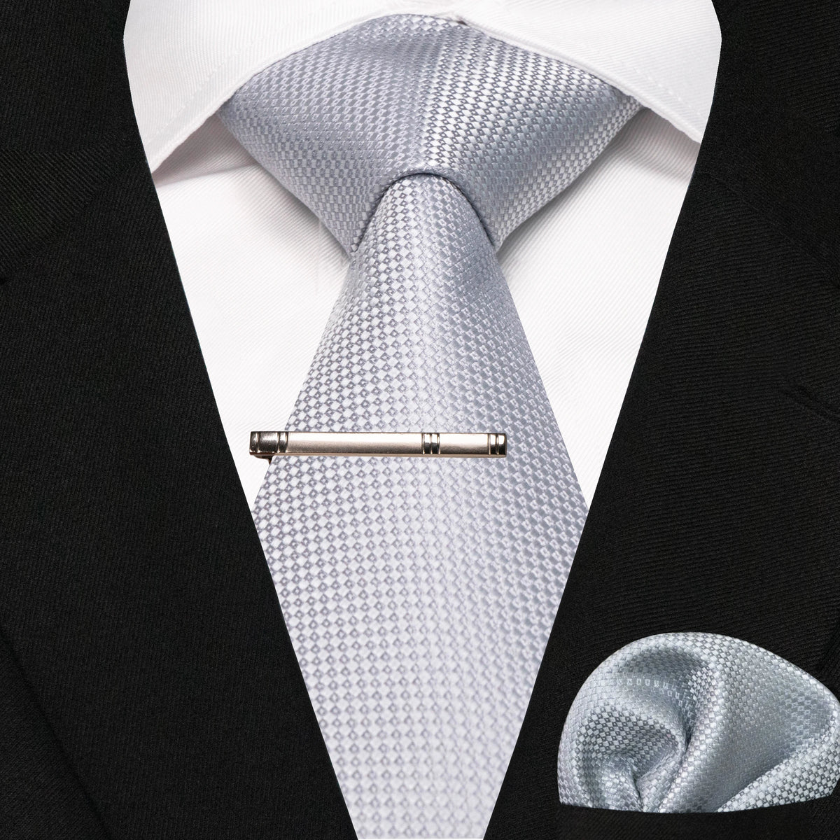 Plaid Stripe Men Fashion Silk Wedding Tie