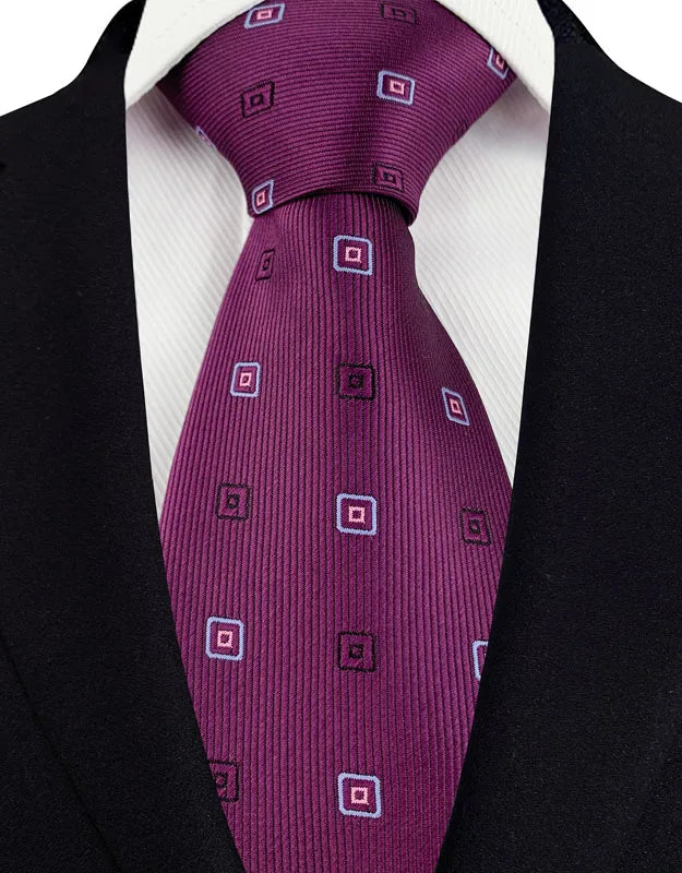 Plaid Stripes Floral 8CM Jacquard Woven Necktie