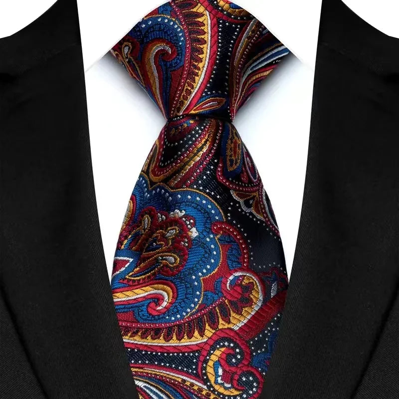 Plaid Stripes Floral 8CM Jacquard Woven Necktie