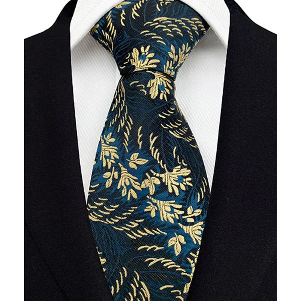 Plaid Stripes Floral 8CM Jacquard Woven Necktie