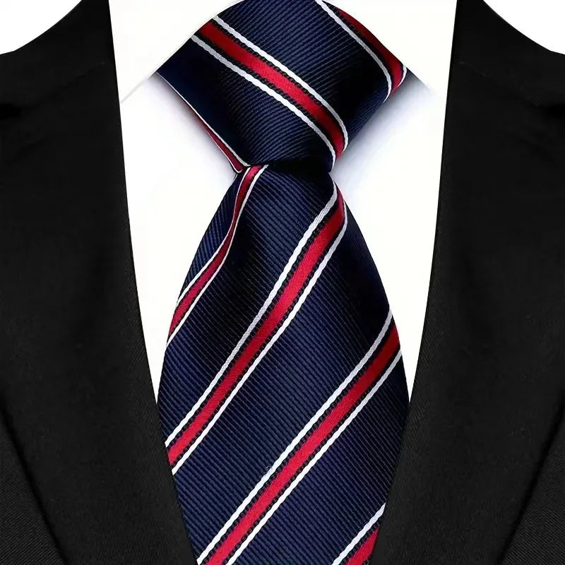 Plaid Stripes Floral 8CM Jacquard Woven Necktie