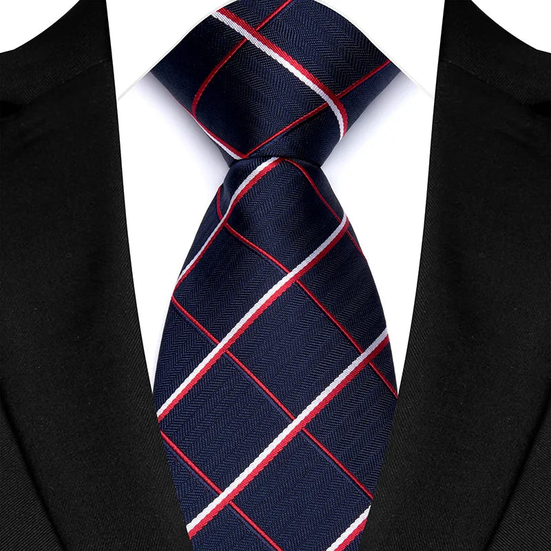 Plaid Stripes Floral 8CM Jacquard Woven Necktie