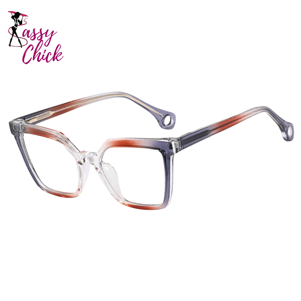 Plastic Titanium Anti Blue Light Eyeglasses Sassy Chick Logo