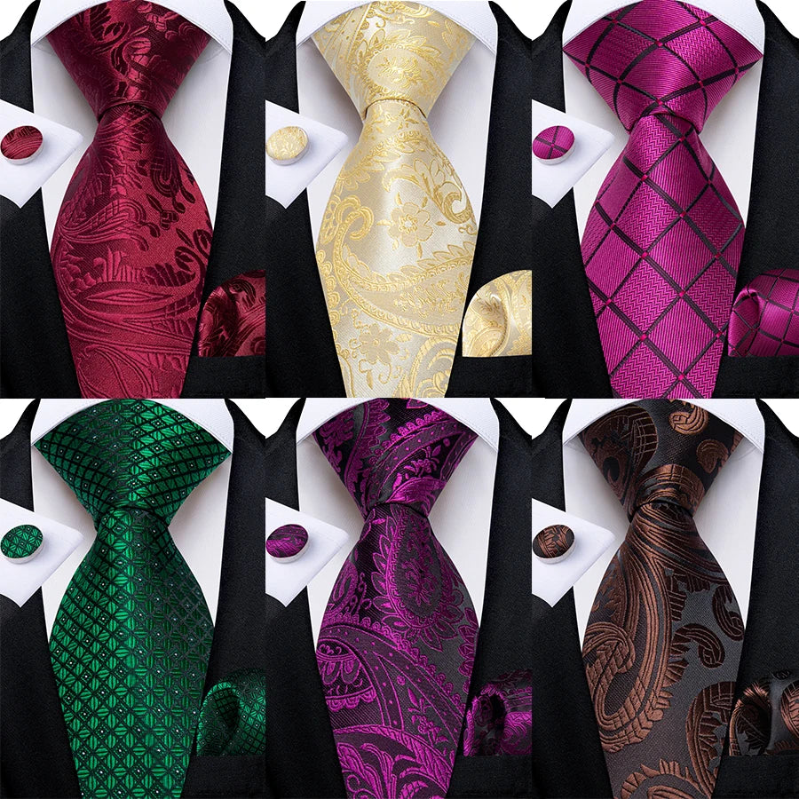Collection of Pocket Square Cufflinks Silk Polyester Ties