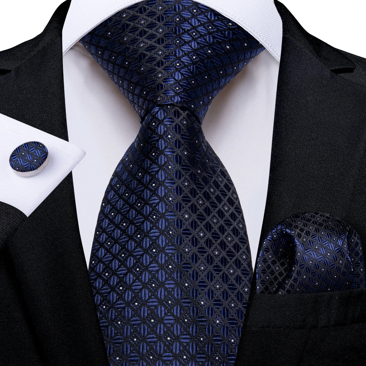 Pocket Square Cufflinks Silk Polyester Ties