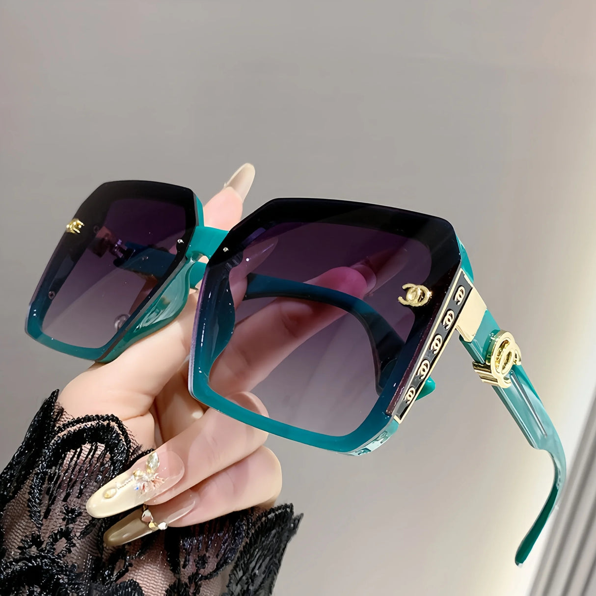 Blue Polarized Personalized UV Protection Sunglasses