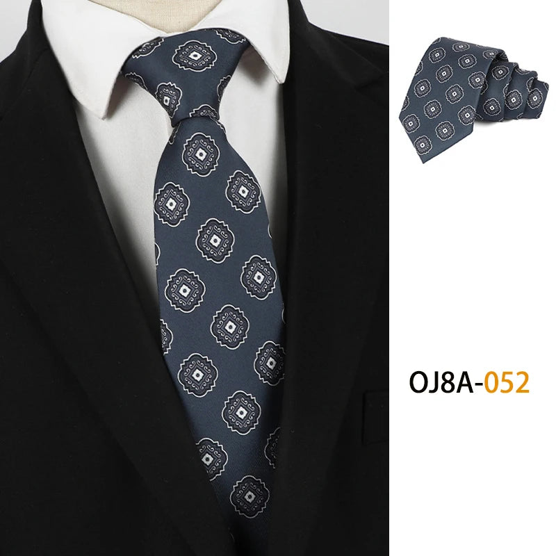Polyester Floral Classic Print Patterns 8CM Necktie