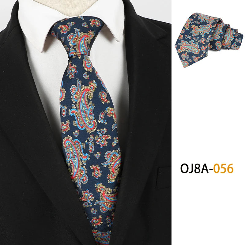 Polyester Floral Classic Print Patterns 8CM Necktie