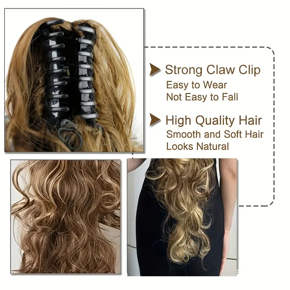 Ponytail Hair 30 Inch Long Wavy Curly Synthetic Wig