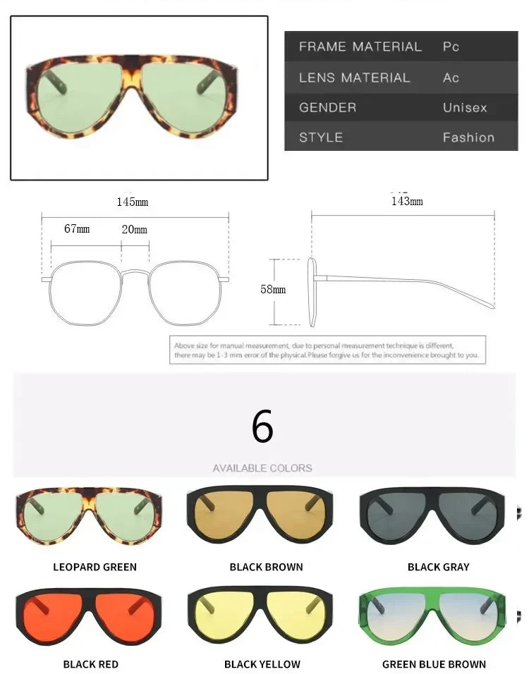 Details of Punk Big Frame Designer Vintage Sunglasses