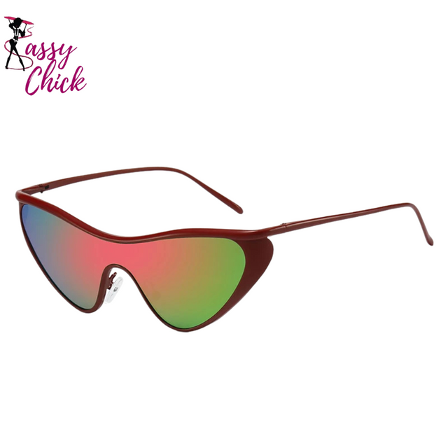 Punk Cat Eye Sunglasses Sassy Chick Logo