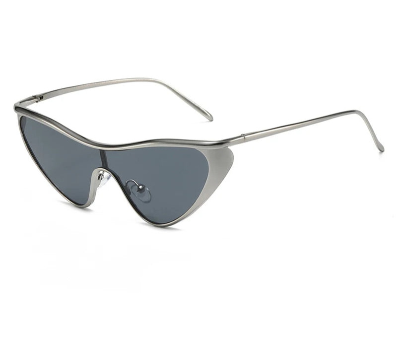 silver Punk Cat Eye Sunglasses