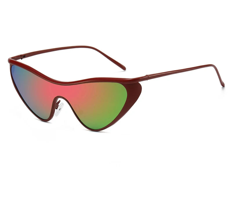 red Punk Cat Eye Sunglasses