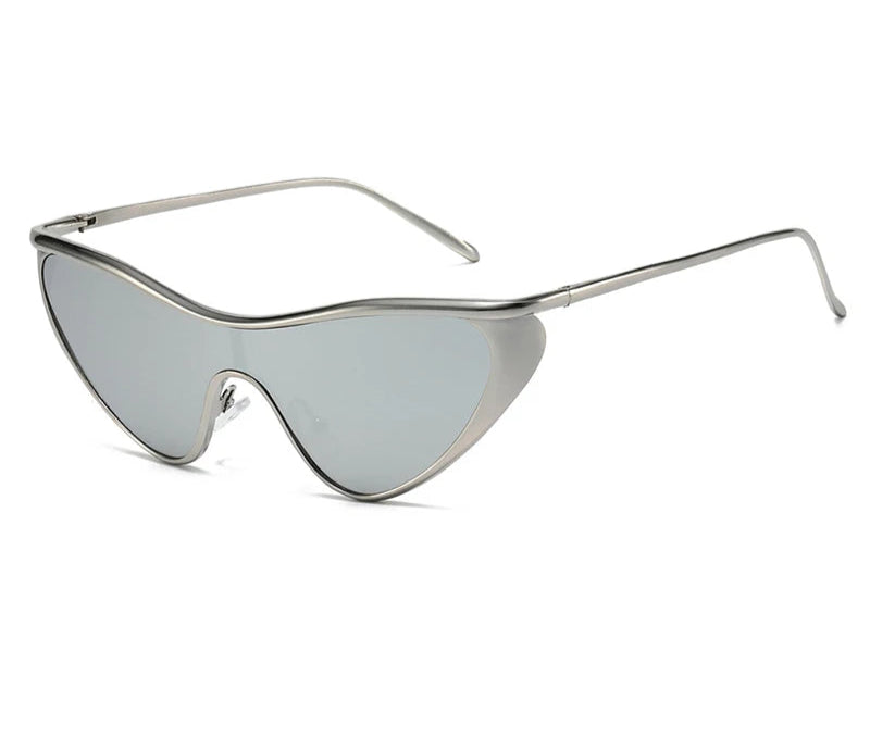 silver Punk Cat Eye Sunglasses