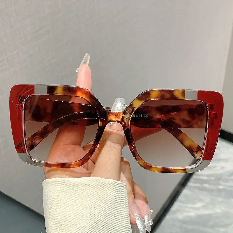 Punk Popular Outdoor Square Big Frame Sunglasses