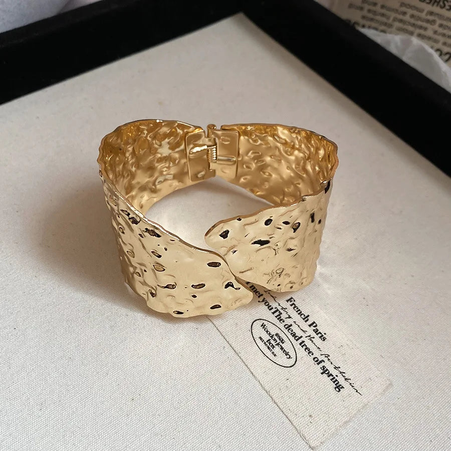 Punk Stainless Metal Geometric Cuff Bracelets Bangles