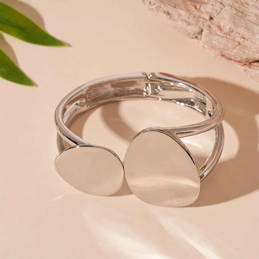 Punk Stainless Metal Geometric Cuff Bracelets Bangles