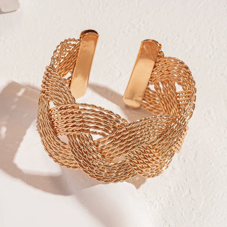 Punk Stainless Metal Geometric Cuff Bracelets Bangles