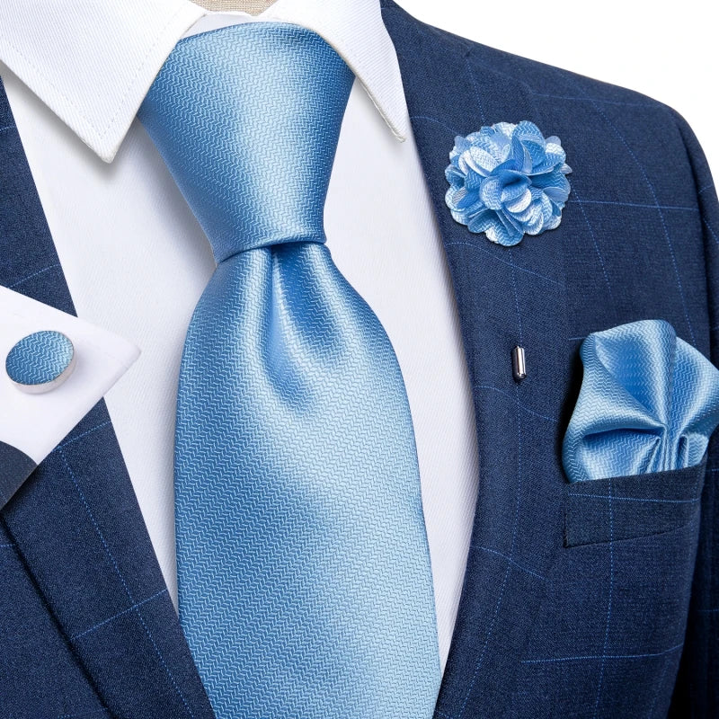 blue silk tie