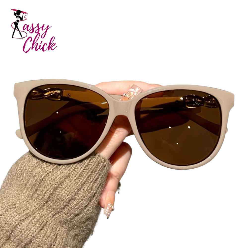 Retro Butterfly Women's Cat Eye Sunglasses Sassy Chick Logo