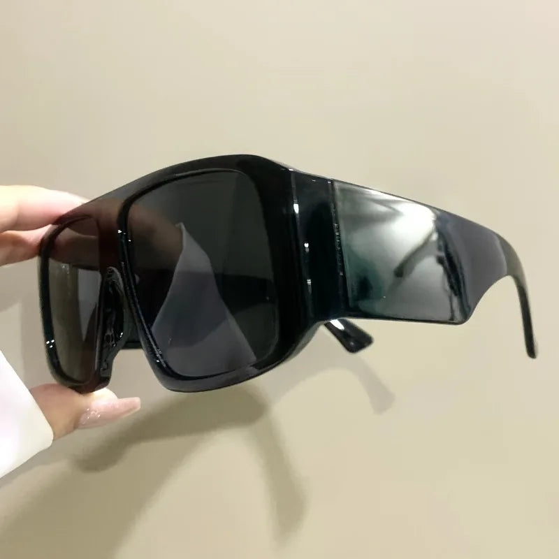 Back Retro Classic Thick Big Frame Oversized Pilot Sunglasses